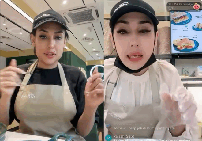 Zarina Anjoulie Kini Kerja Kedai Sandwich