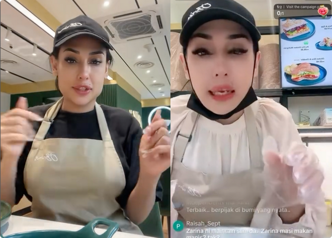 Zarina Anjoulie Kini Kerja Kedai Sandwich