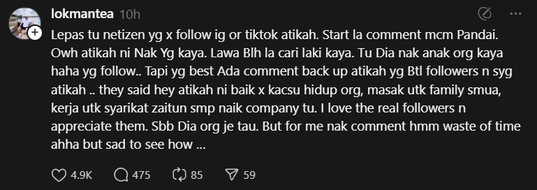 Suami Atikah Suhaime Tampil Pertahan Isteri, Jelaskan Hanya Gurauan