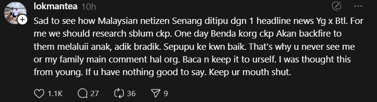 Suami Atikah Suhaime Tampil Pertahan Isteri, Jelaskan Hanya Gurauan